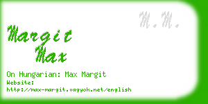 margit max business card